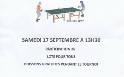 Premier concours de ping-pong