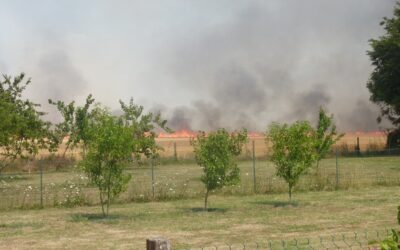 Incendie à Douains
